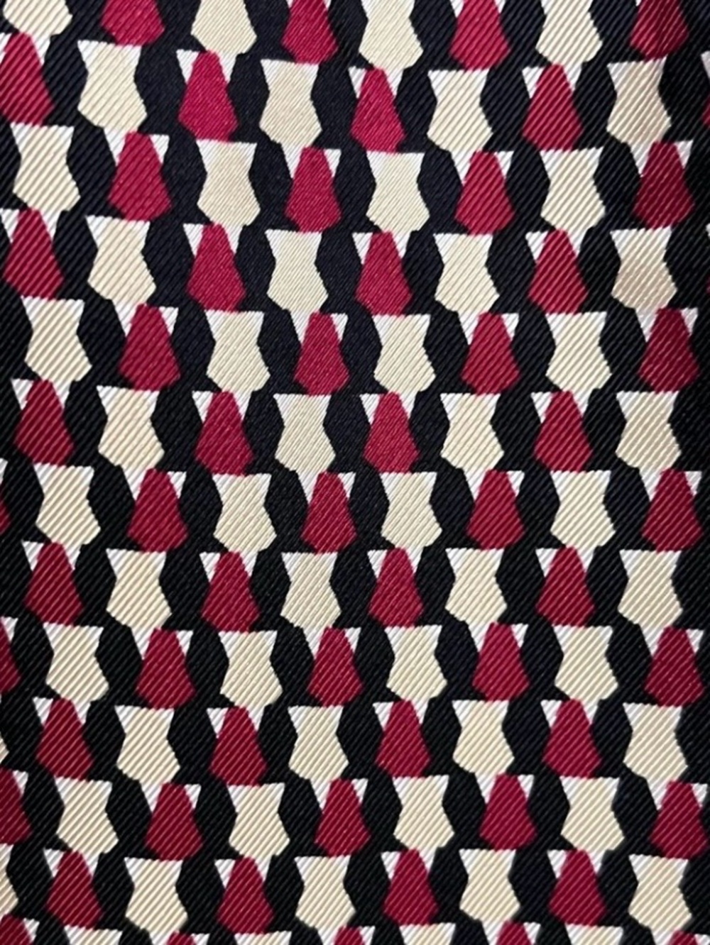Ann Taylor 100% Silk Pencil Skirt Size 2 Geometric Print Career Office Siren - Picture 8 of 9
